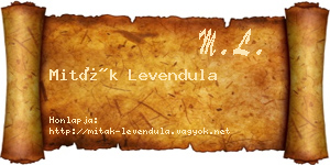 Miták Levendula névjegykártya